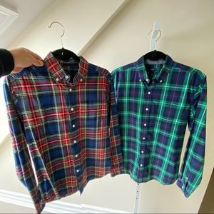 GAP Slim Fit Plaid Shirts Button Up Long Sleeve